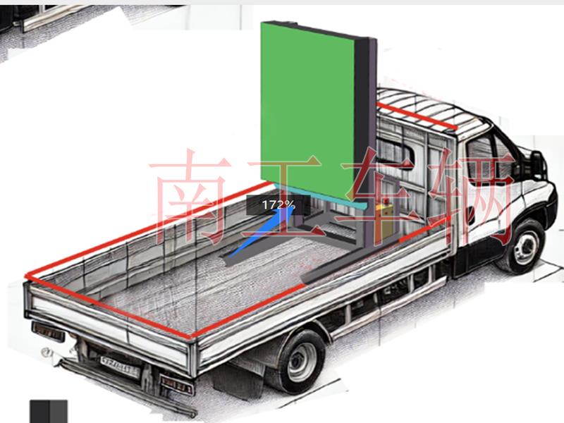 輕型帶升降車載LED顯示屏架 移動戶外交通誘導屏架